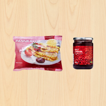 IKEA Family - Restaurant Offers Pancakes (720g), and lingonberry jam (400g)